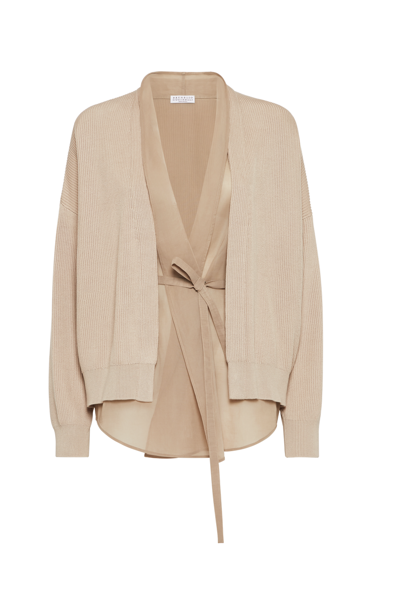 Brunello Cucinelli Layered Cardigan with monili, Main, color, 