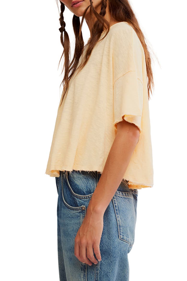 Elsie Linen & Cotton Slub Jersey Swing T-Shirt, Alternate, color, SPARKLE LIGHT