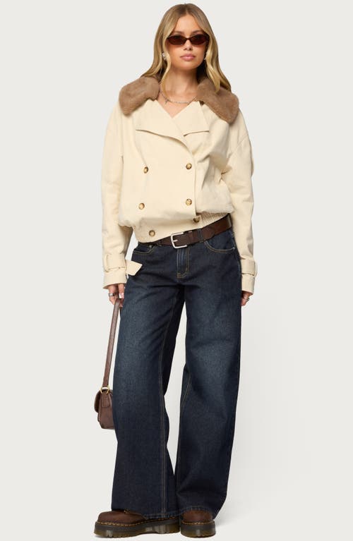 Edikted Raelynn Washed Low Rise Wide Leg Jeans