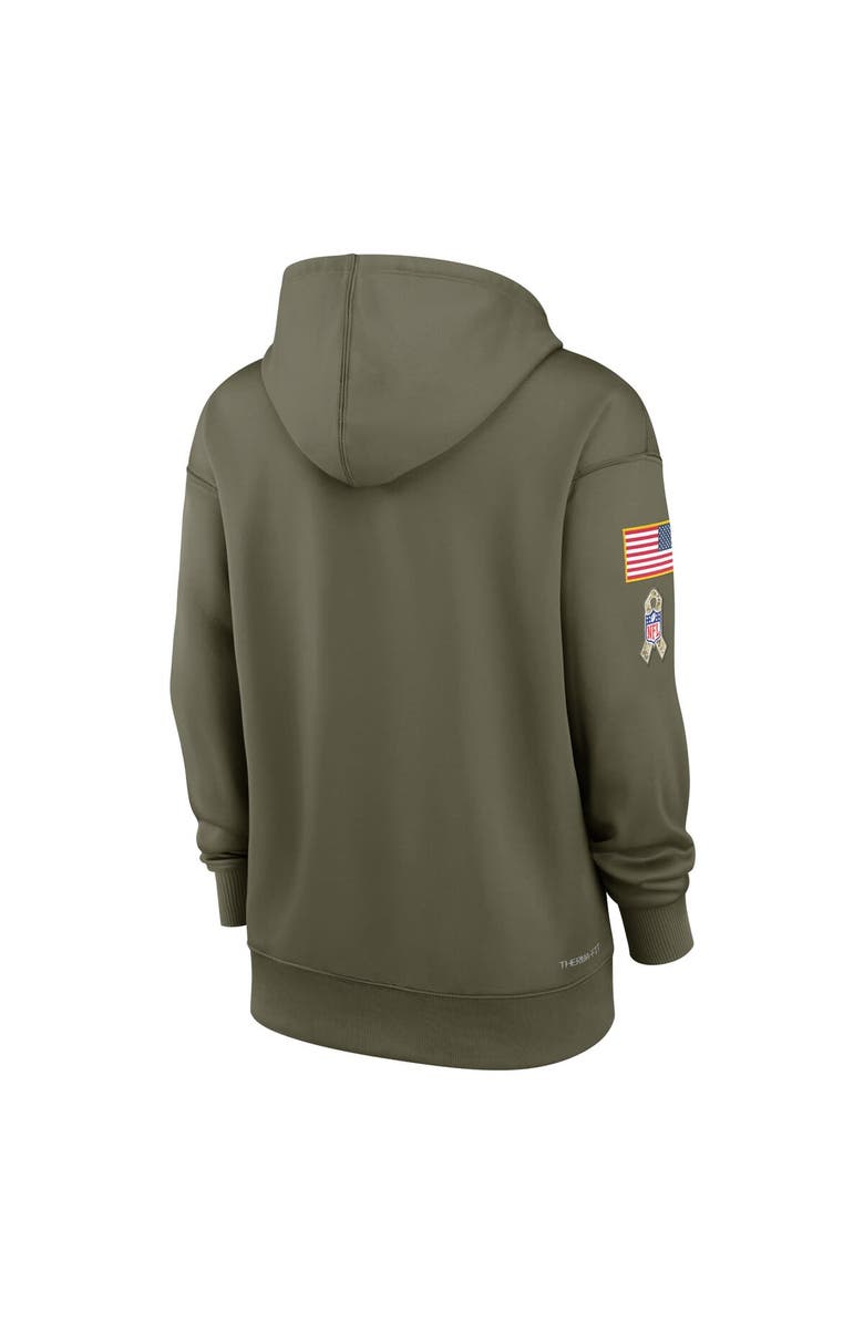 Nike Women's Nike Olive Los Angeles Chargers 2022 Salute To Service Performance Pullover Hoodie, Alternate, color, 