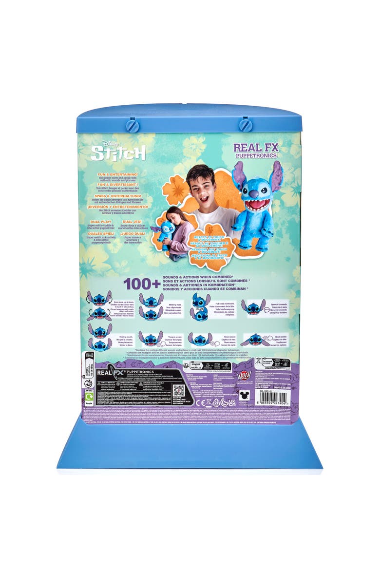 RealFX Disney Stitch Puppetronic Interactive Plush Toy by WOW! Stuff, Alternate, color, Multicolored