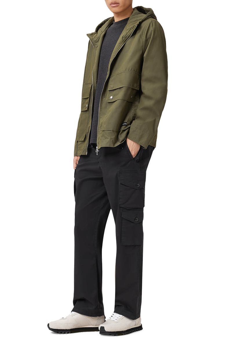 AllSaints Decoy Stretch Cotton Cargo Pants, Alternate, color, Koto Black