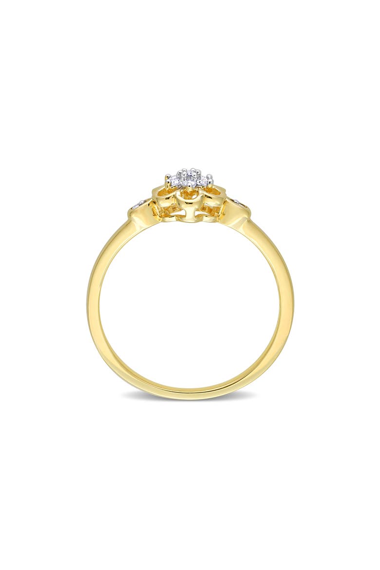 Floral Diamond Ring - 0.08ct., Alternate, color, WHITE