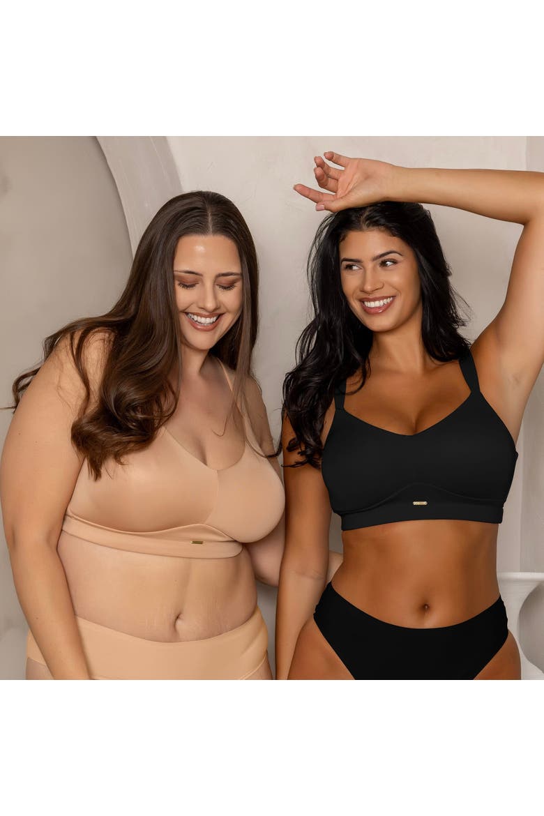 Holly Wire-Free Seamless Bra, Alternate, color, Black