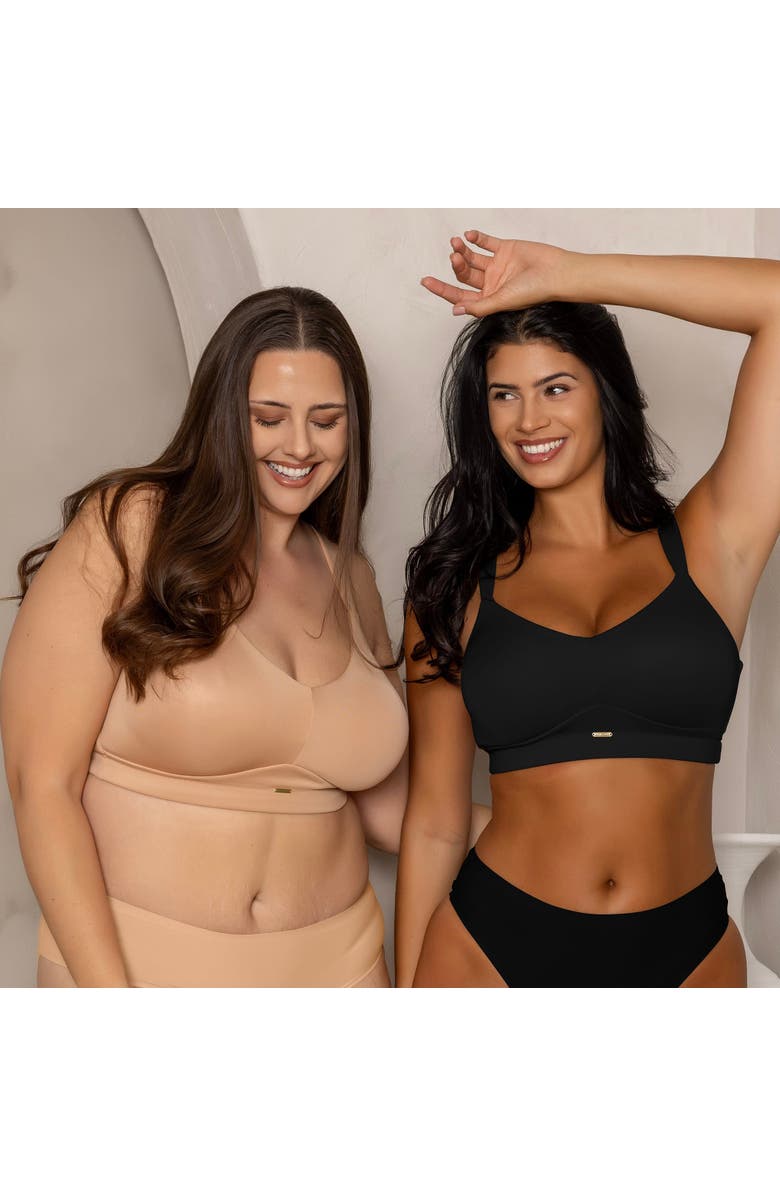 Parfait Holly Wire-Free Seamless Bra, Alternate, color, Black