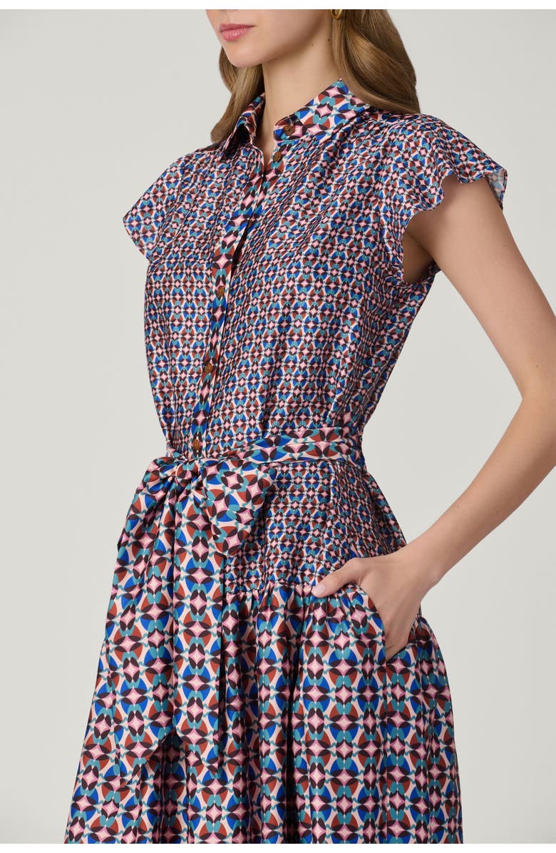 Shoshanna Kennedy Paulo Geo Print Dress, Alternate, color, Blush Multi