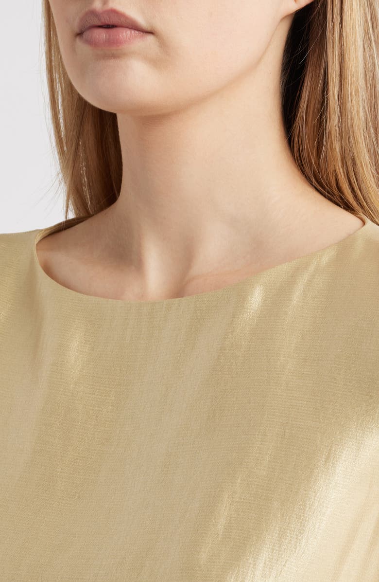 Anne Klein Cap Sleeve Metallic Sheath Dress, Alternate, color, 