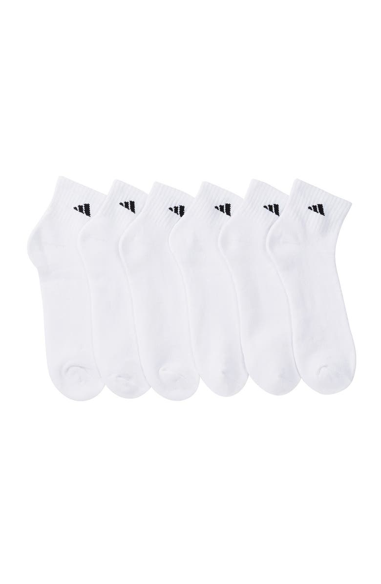 adidas Cushioned Low Cut Socks - Pack of 6, Main, color, White