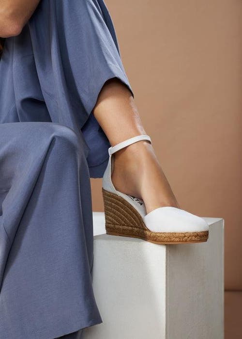 Viscata Estartit Canvas Espadrille Wedges In White