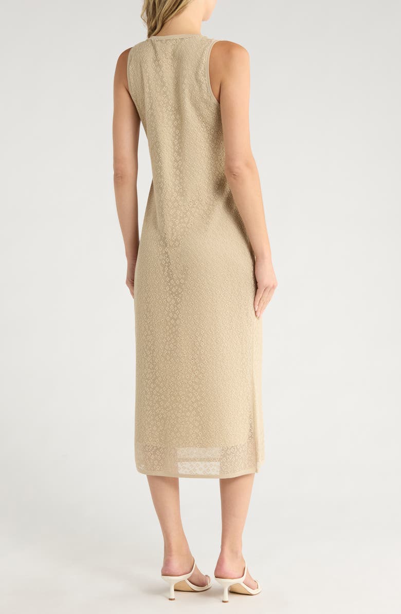 Theory Floral Lace Tank Dress, Alternate, color, Warm Sand