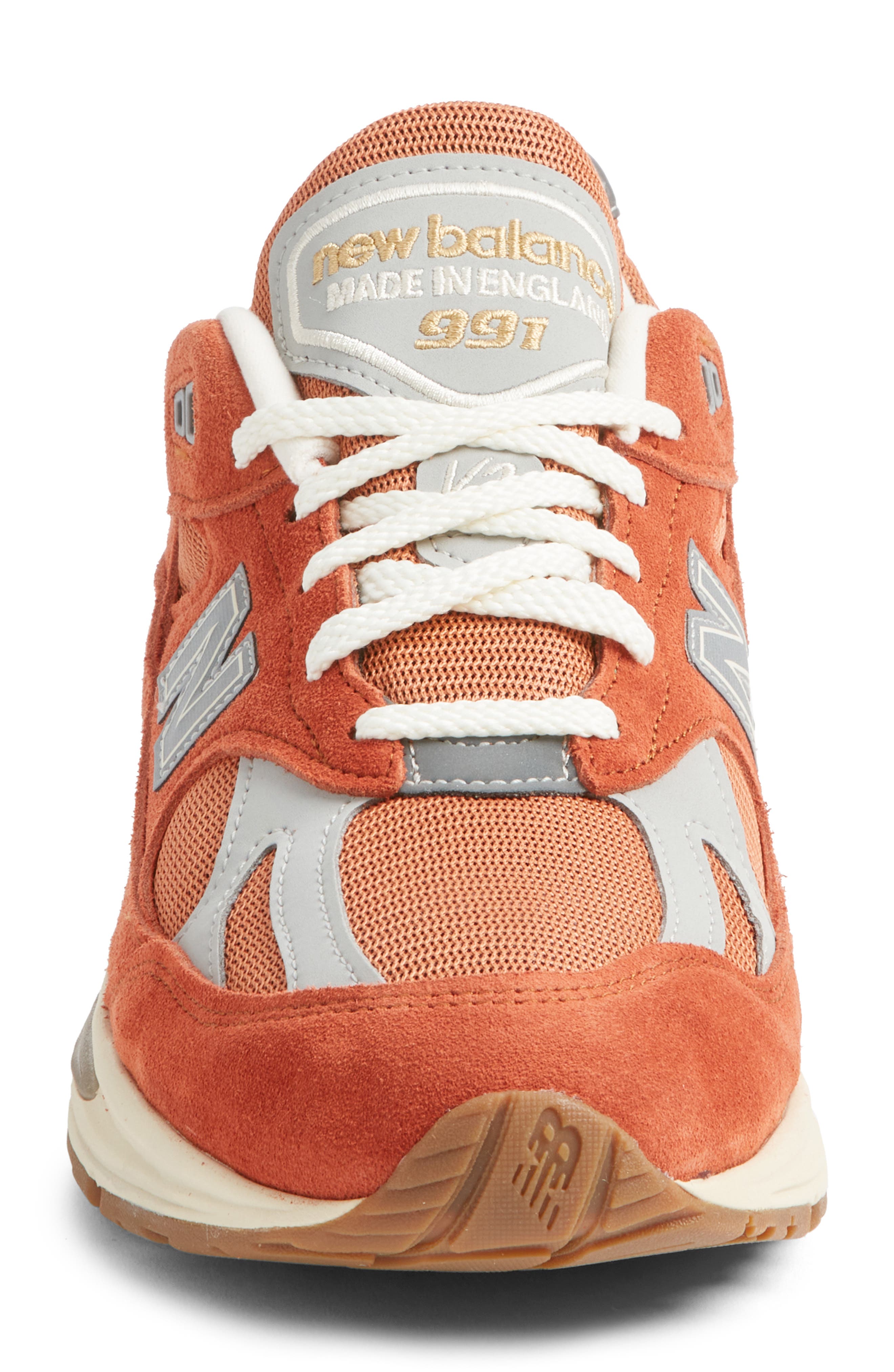 New Balance Gender Inclusive Made in UK 991 v2 Sneaker, Alternate, color, Potters Clay/ Raw Sienna