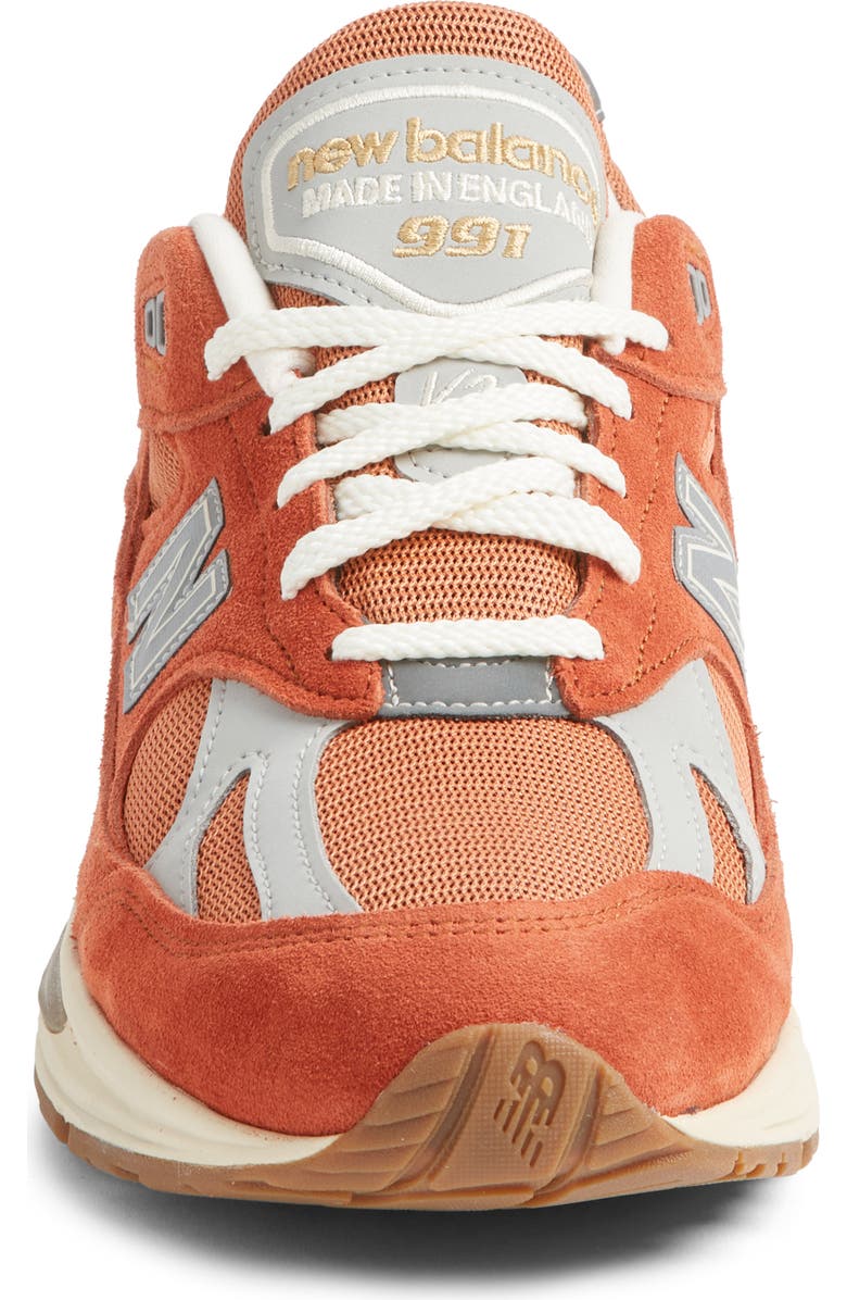 New Balance Gender Inclusive Made in UK 991 v2 Sneaker, Alternate, color, Potters Clay/ Raw Sienna