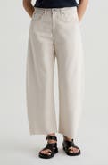 AG Hattie Raw Hem High Waist Crop Barrel Jeans