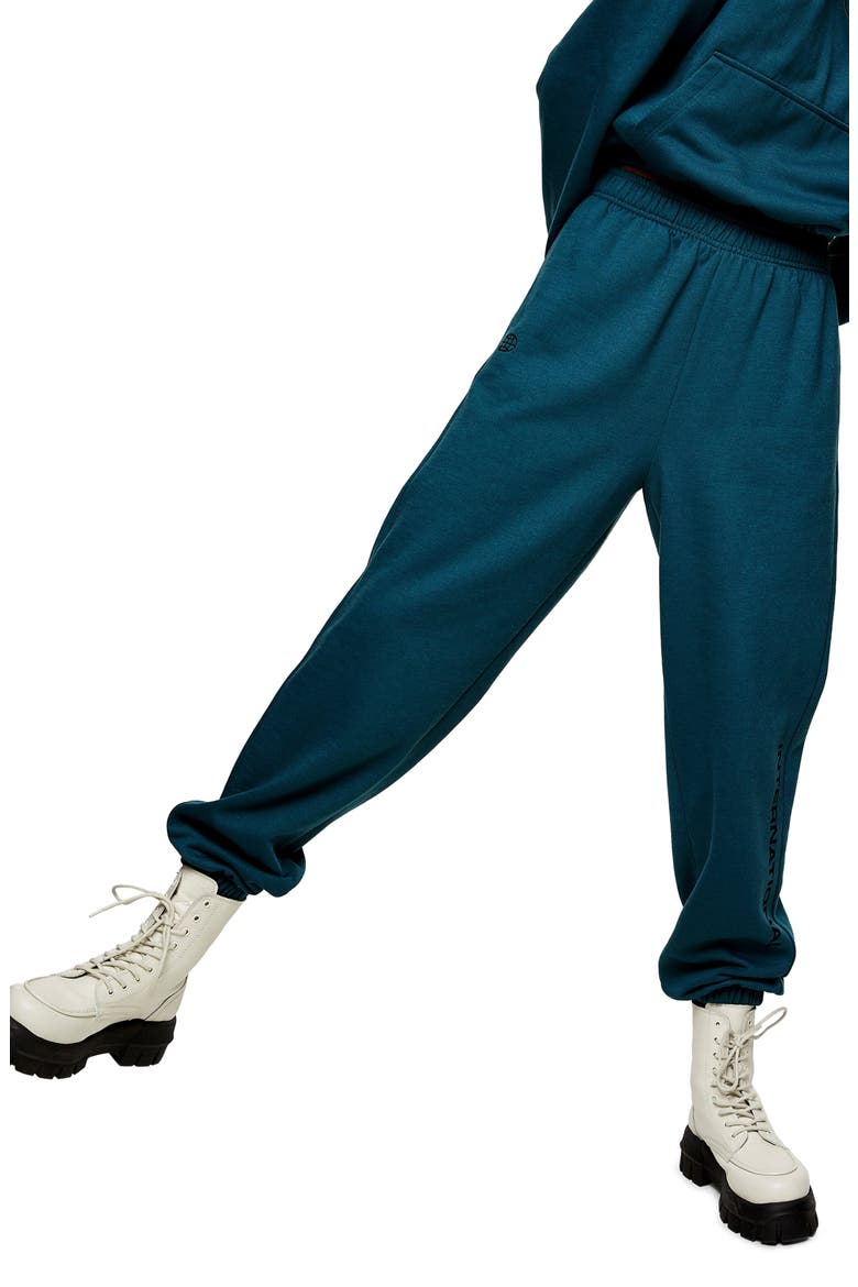 International Graphic Joggers, Main, color, TEAL
