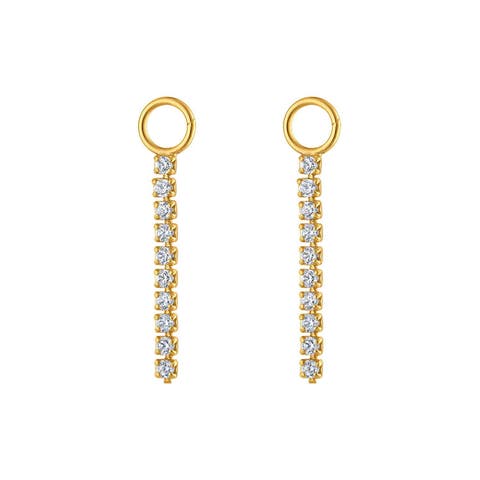 Multi Pavé Gold Earring Charm