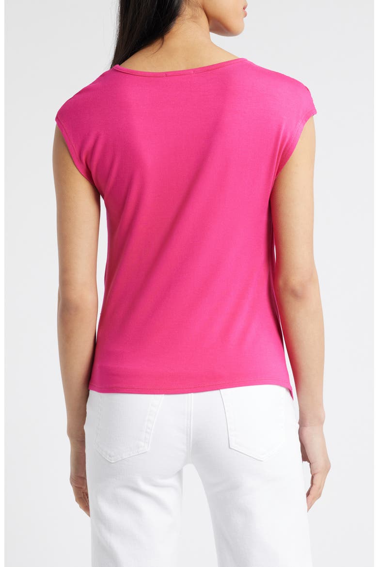 Drape Asymmetric Top, Alternate, color, FUCHSIA