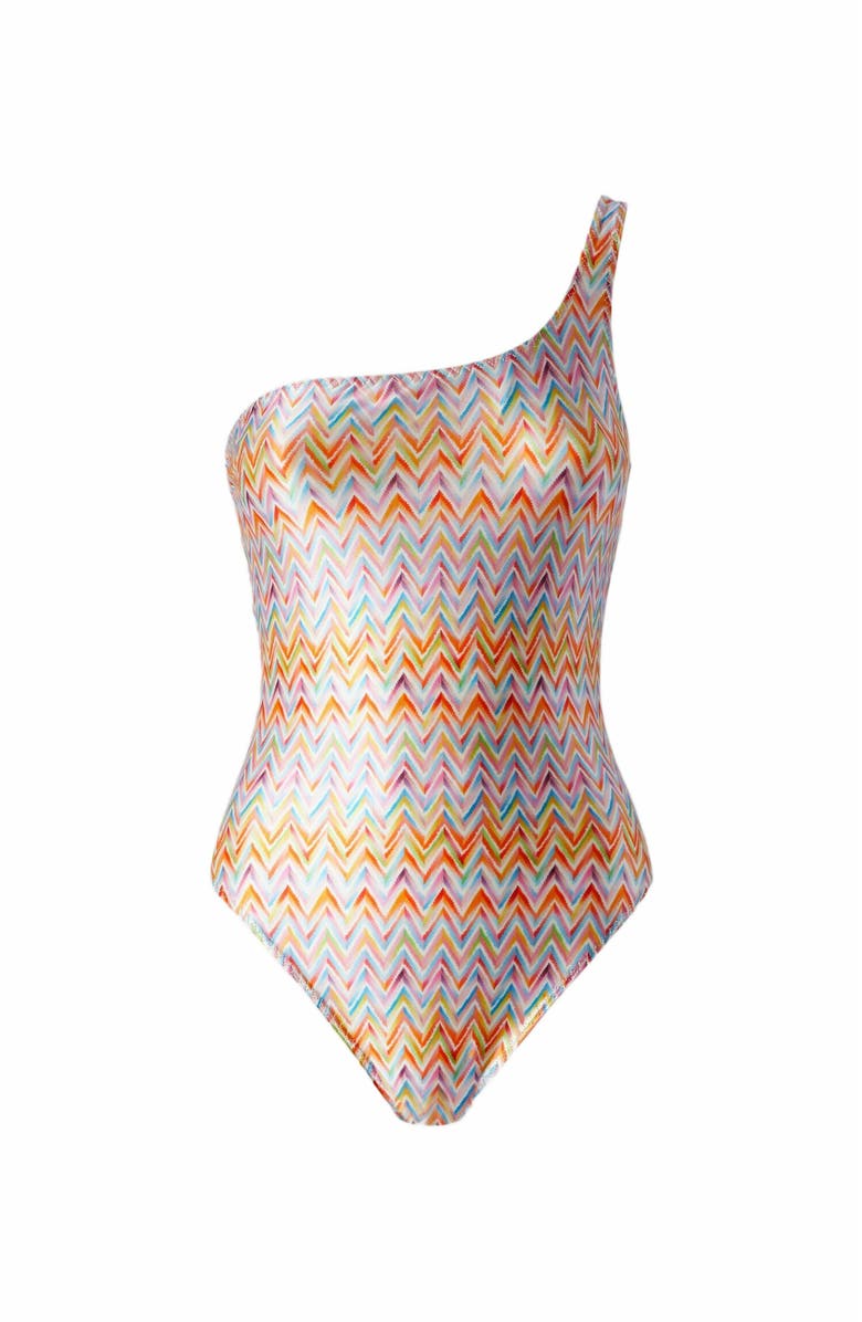 Missoni One-shoulder Swimsuit In Technical Fabric, Alternate, color, Multicoloured