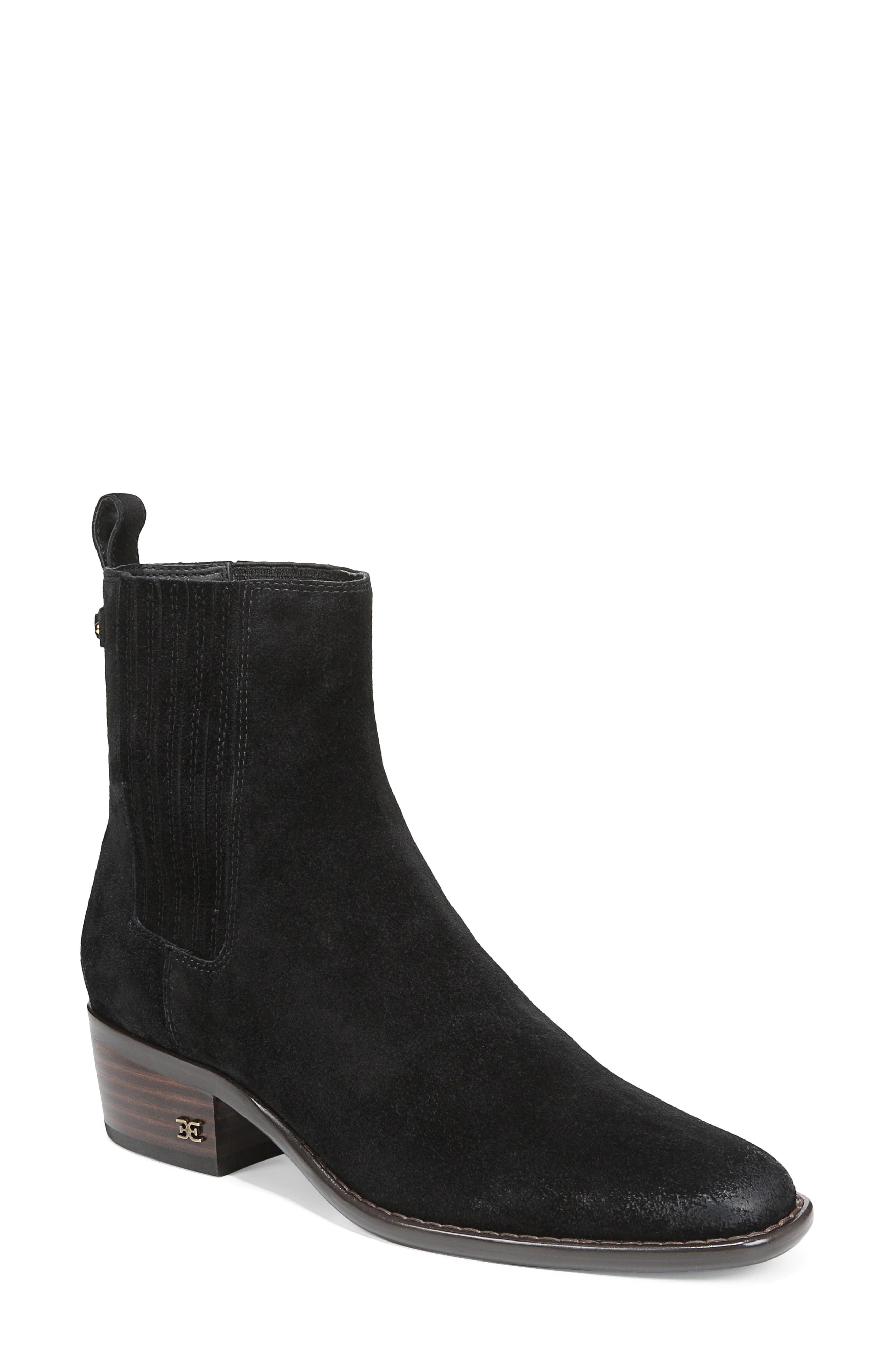 Bronson Chelsea Boot, Main, color, BLACK SUEDE