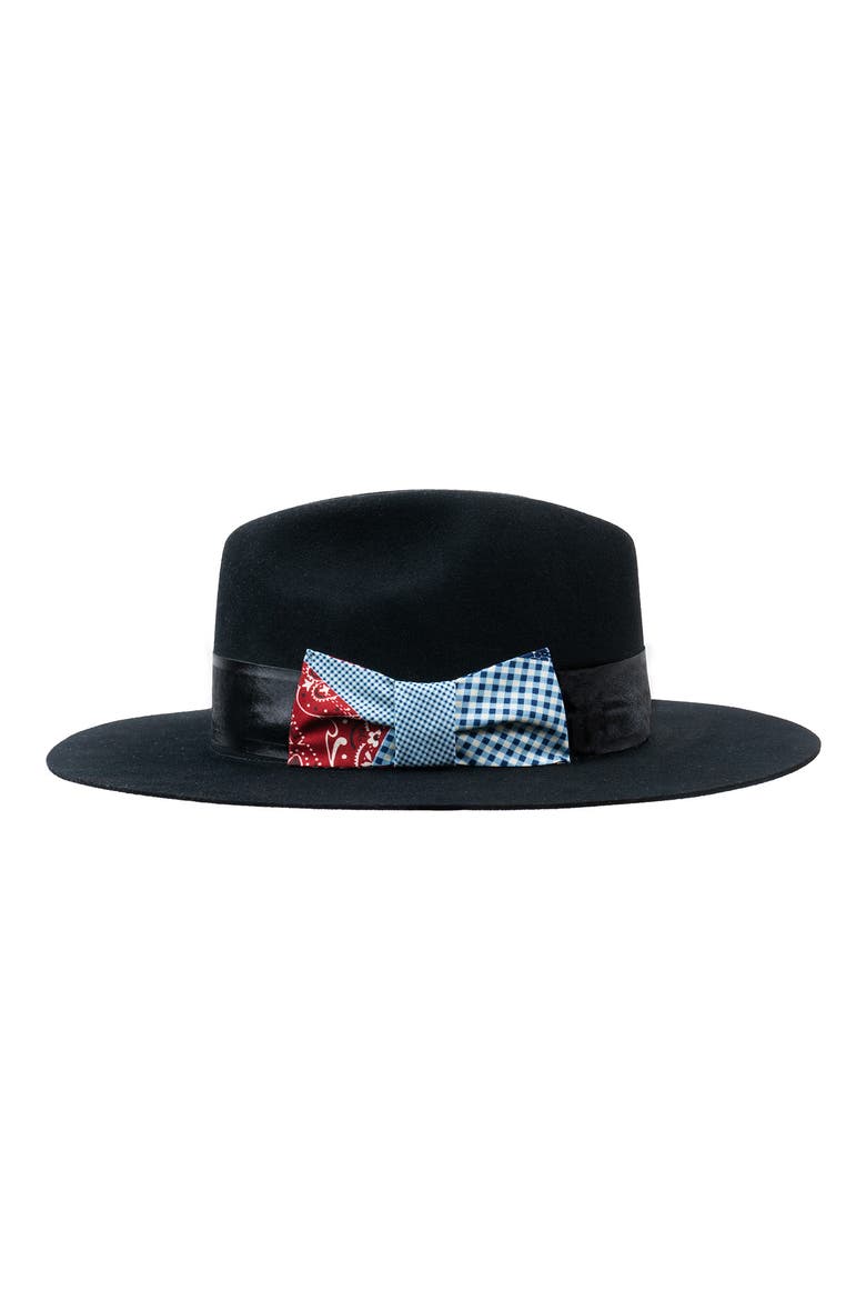 44 Bandana Bow Fedora, Alternate, color, BLACK