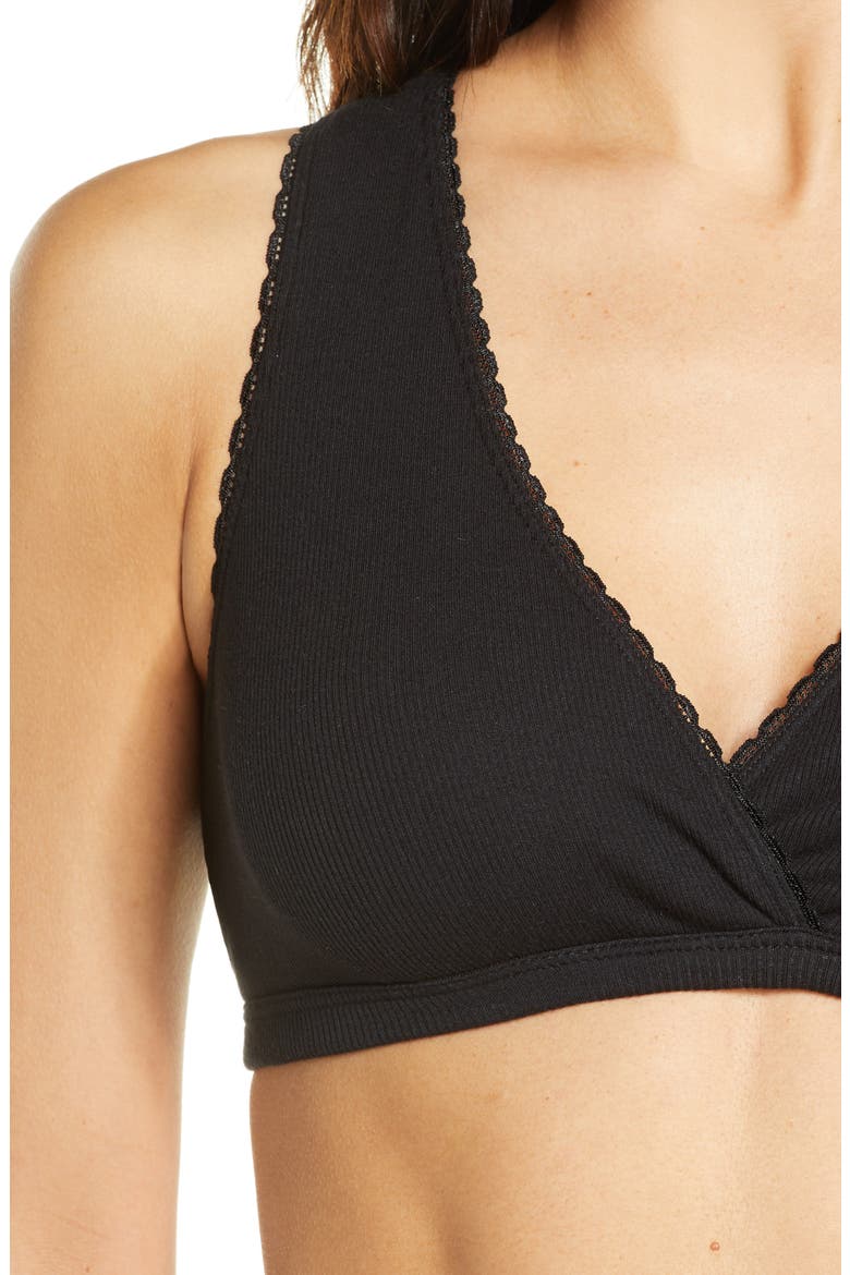 Luxe Maternity/Nursing Sleep Bra, Alternate, color, BLACK