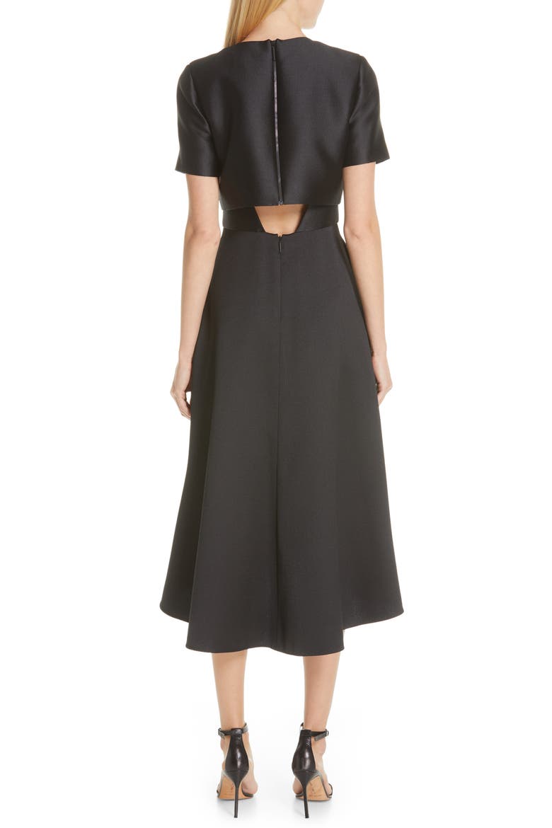 Double Face Cocktail Dress, Alternate, color, BLACK
