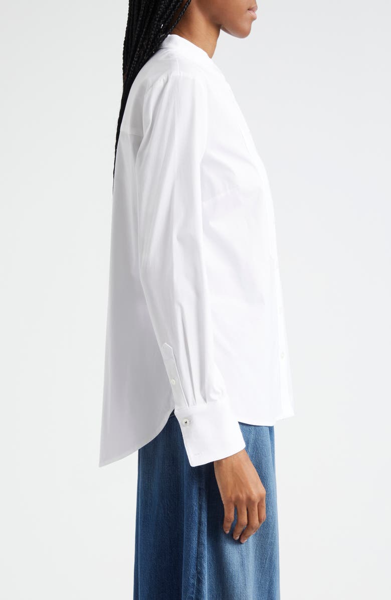 Veronica Beard Naya High-Low Cotton Blend Button-Up Shirt, Alternate, color, 