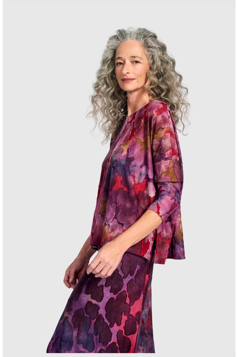 Tansy Boxy Top, Alternate, color, Wine