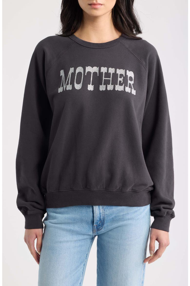 The Biggie Concert Cotton Graphic Sweatshirt, Main, color, MOTHER SILVER