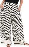 City Chic Linear Wide Leg Pants