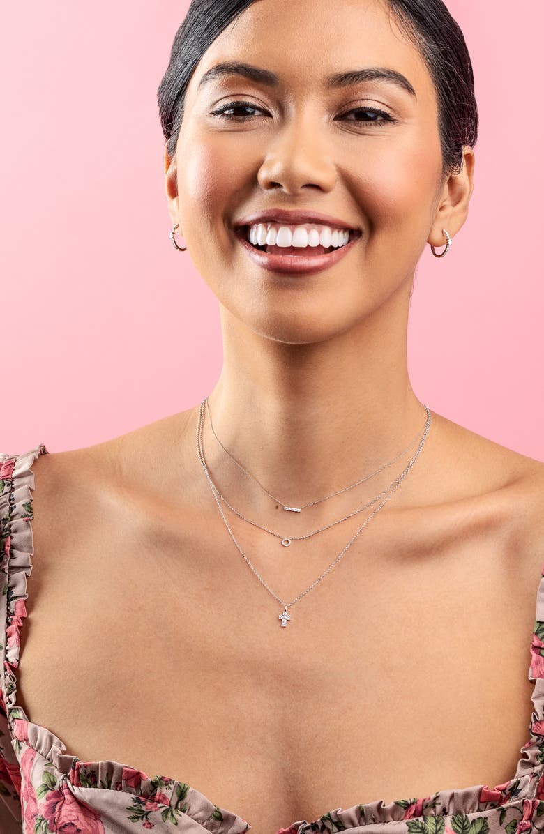 Bony Levy Icon Diamond Cross Pendant Necklace, Alternate, color,