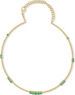 Bony Levy 18K Gold El Mar Emerald Choker Necklace (Online Trunk Show)
