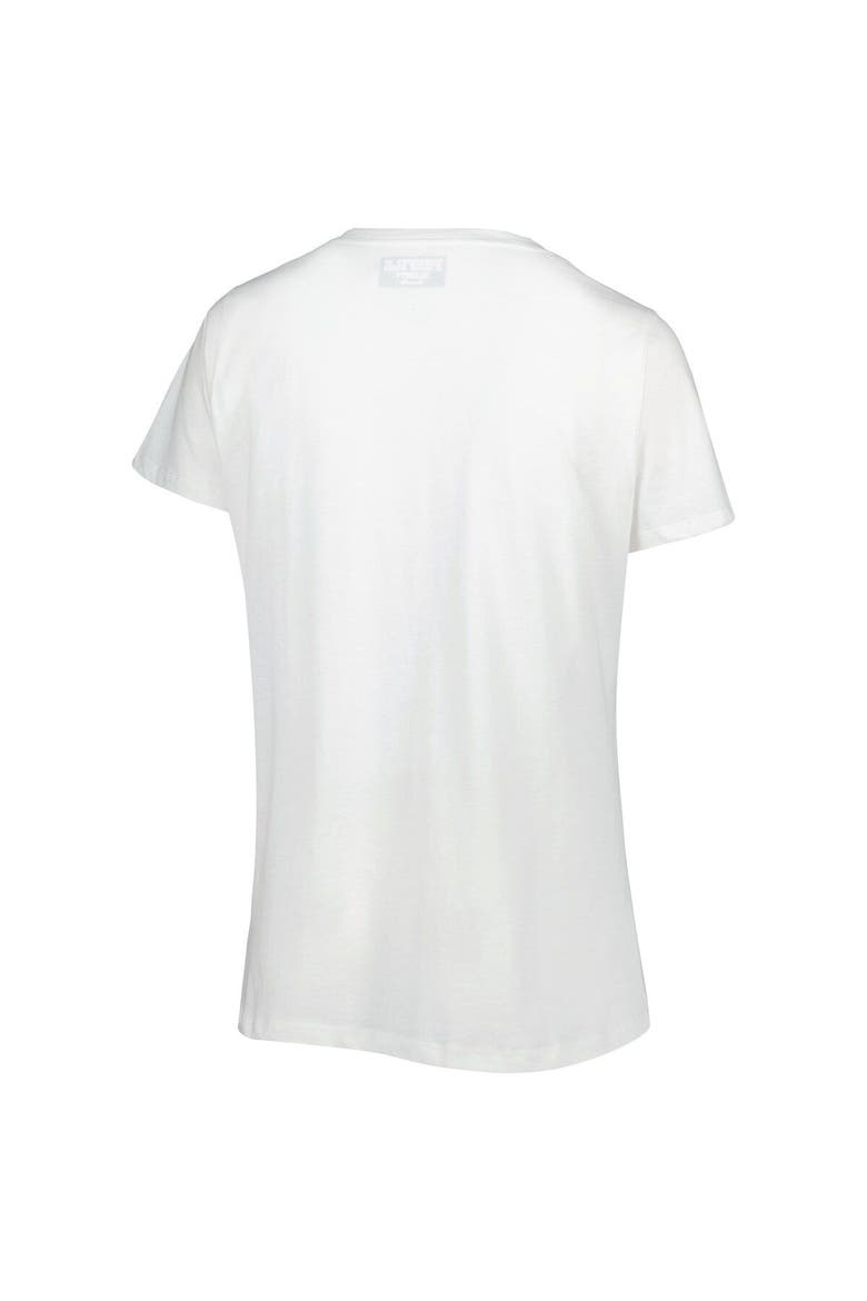 Women's White/Arctic Camo Ohio State Buckeyes Plus Size Pieced Body V-Neck T-Shirt, Alternate, color, White