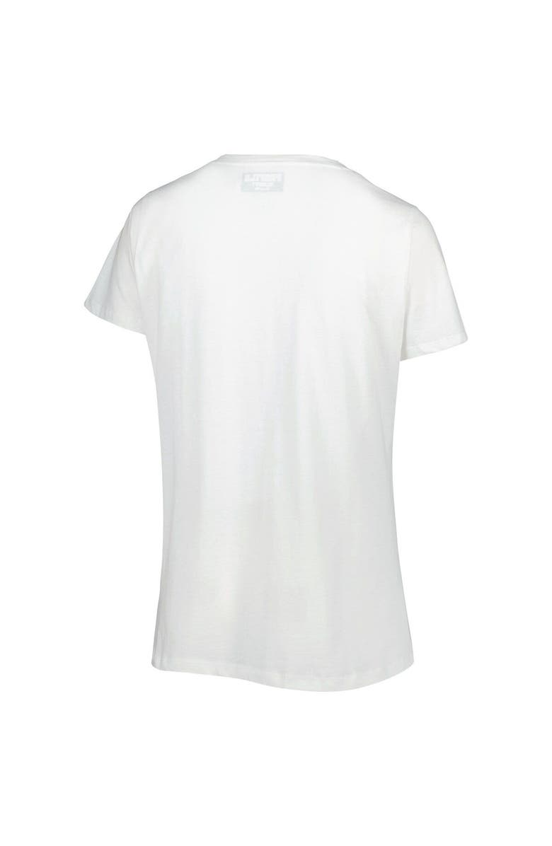 PROFILE Women's White/Arctic Camo Ohio State Buckeyes Plus Size Pieced Body V-Neck T-Shirt, Alternate, color, 