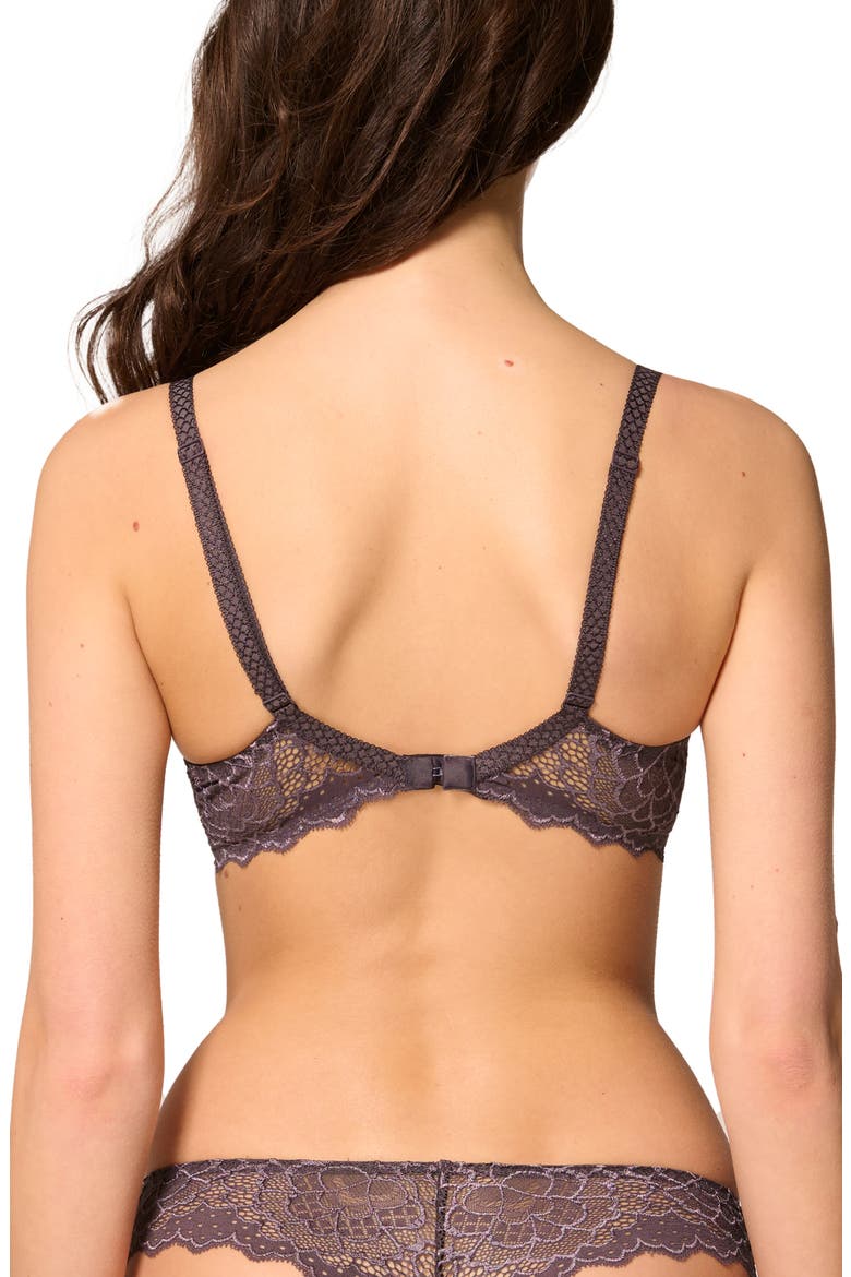 'Caresse' Lace Tanga Briefs, Alternate, color, GRAPHITE GREY