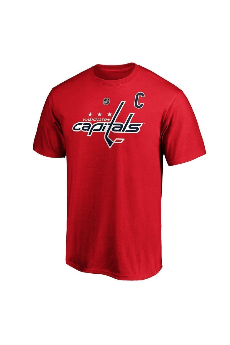 Men's Fanatics Branded Alexander Ovechkin Red Washington Capitals Team Authentic Stack Name & Number T-Shirt, Alternate, color, RED