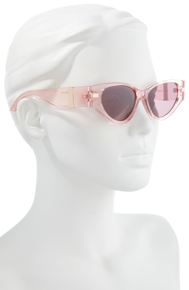 Le Specs Scorpius Ridge 55mm Cat Eye Sunglasses, Alternate, color, Pink
