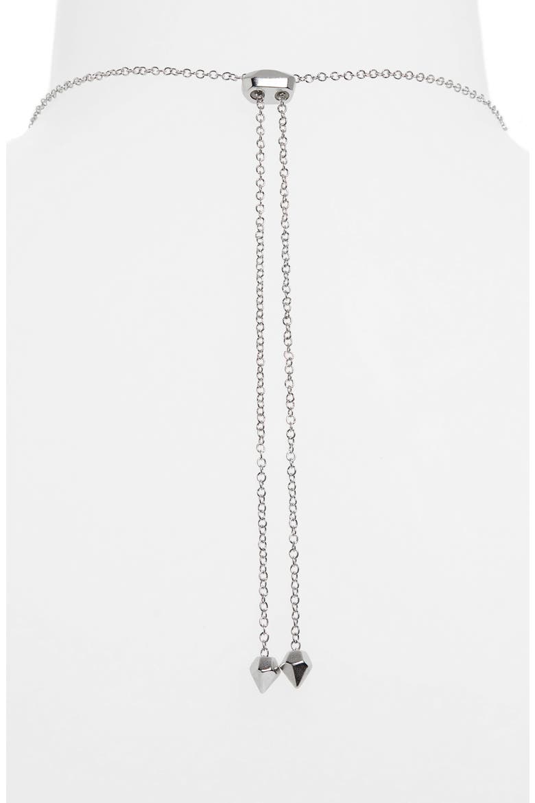 Maddie Long Station Necklace, Alternate, color, RHOD/ LONDON BLUE ILLUSION