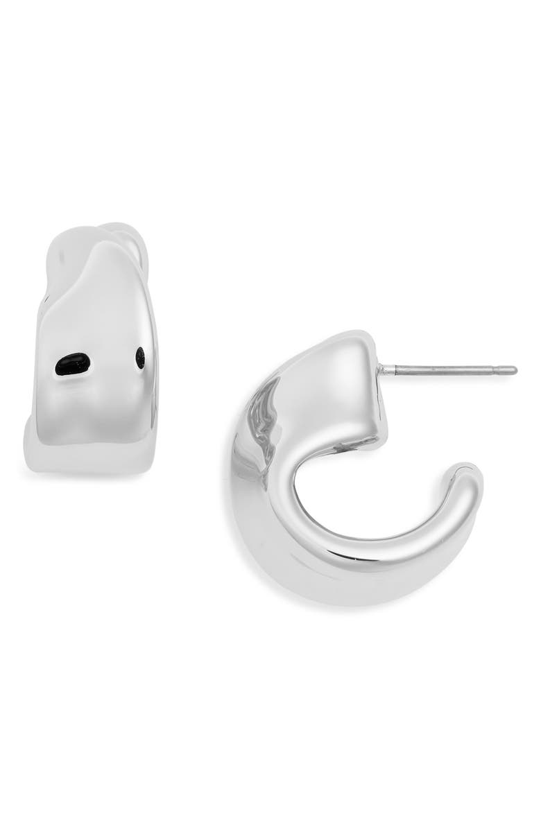 Jenny Bird Small Aurelia Hoop Earrings, Main, color, High Polish Silver