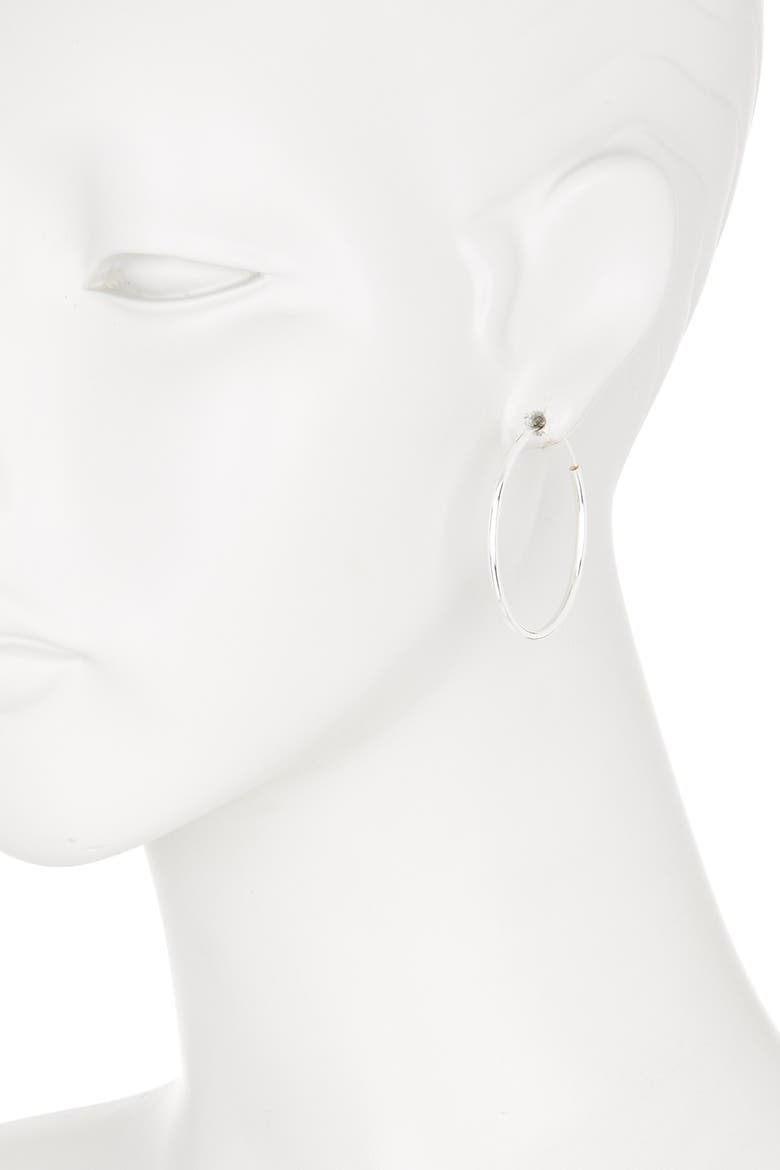 Endless Hoop Earrings, Alternate, color, SILVER