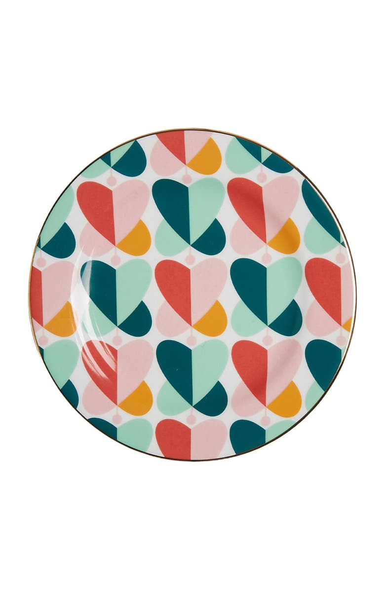 La DoubleJ Dessert Plates Set Of 2 Farfalle Multicolor, Alternate, color, Farfalle Multicolor