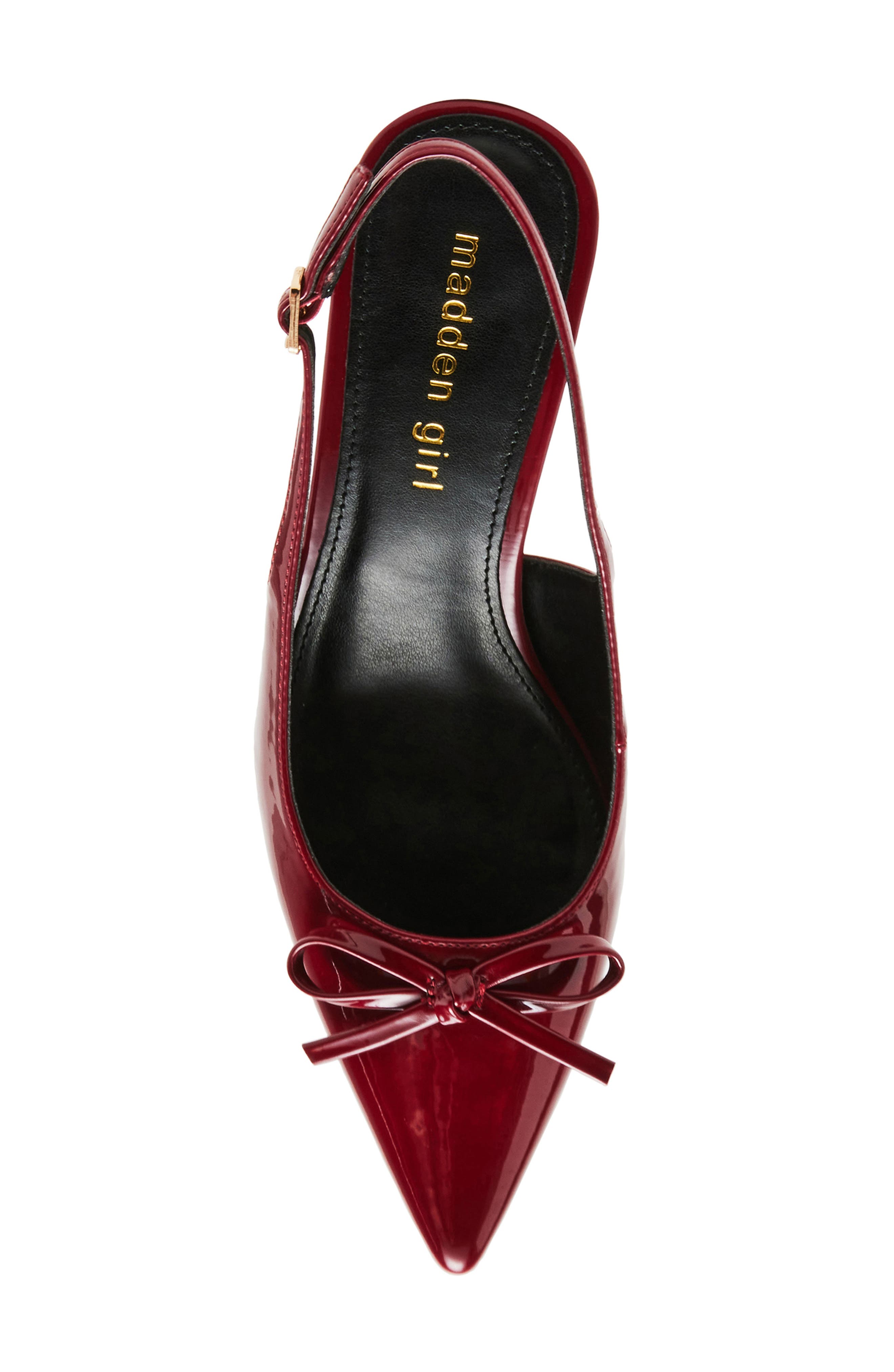Vogue Pointed Toe Slingback Pump, Alternate, color, DARK CHERRY PATENT