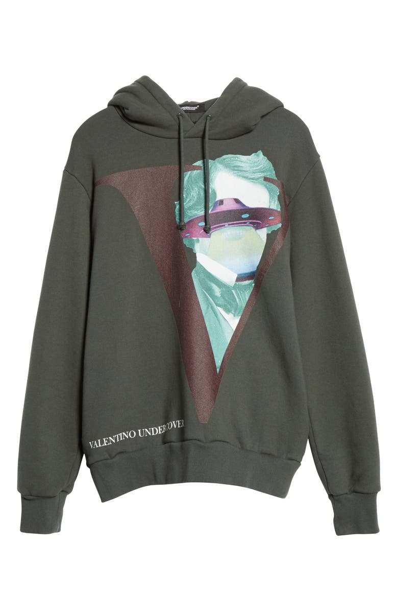 Undercover x Valentino V-Face UFO Print Hoodie, Alternate, color,