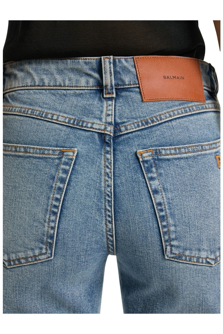 Bootcut Faded Denim Jeans, Alternate, color, blue