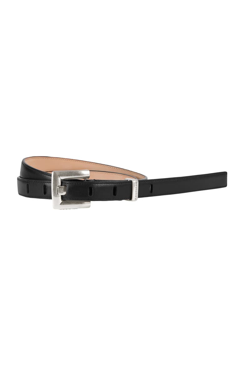 Anthem smooth leather belt, Alternate, color, black