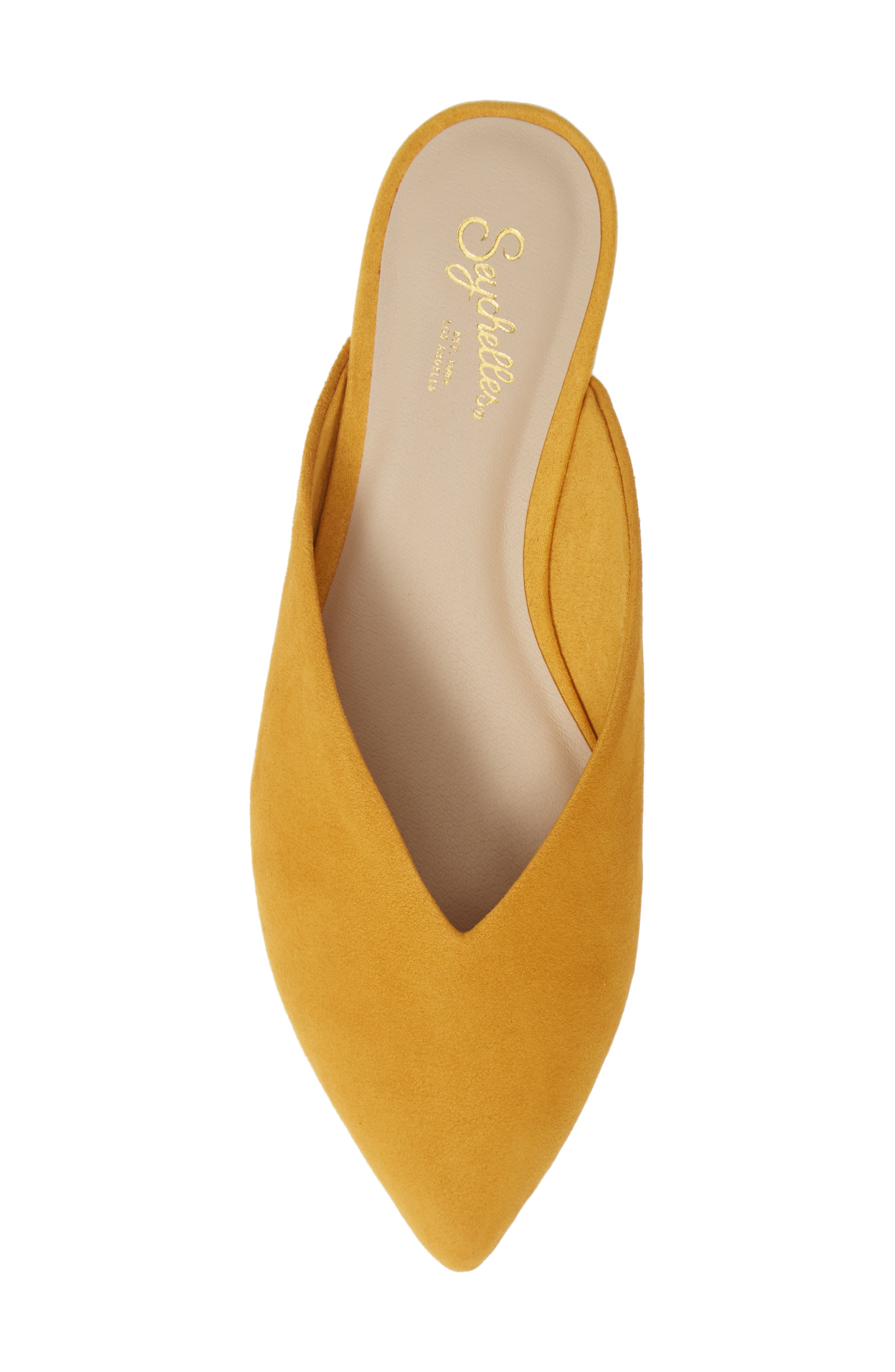 Quintessential Pointed Toe Mule, Alternate, color, MUSTARD SUEDE