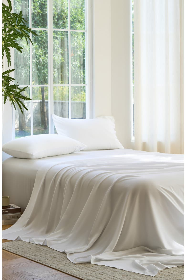 Sateen Sheet Set, Alternate, color, SNOW