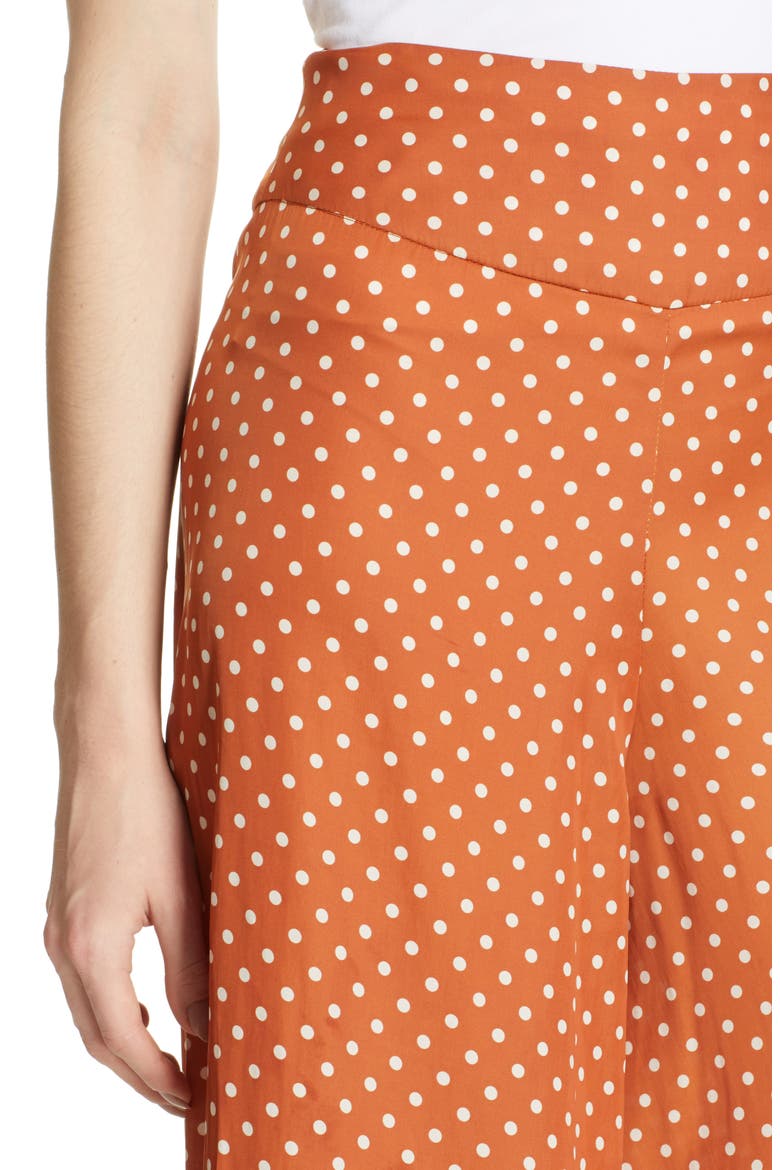 Polka Dot Palazzo Pants, Alternate, color, AMBER POLKA DOT