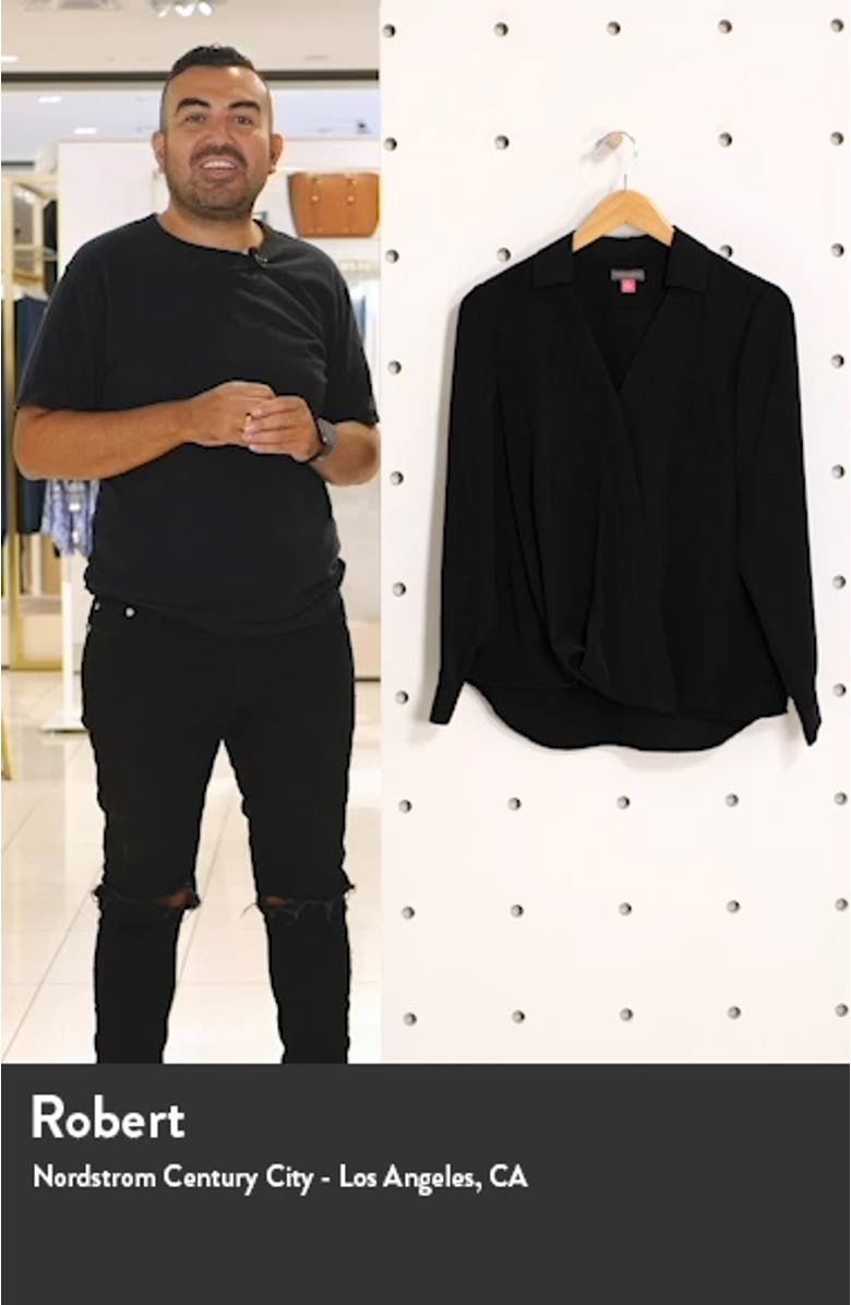 Wrap Front Rumple Twill Blouse, sales video thumbnail