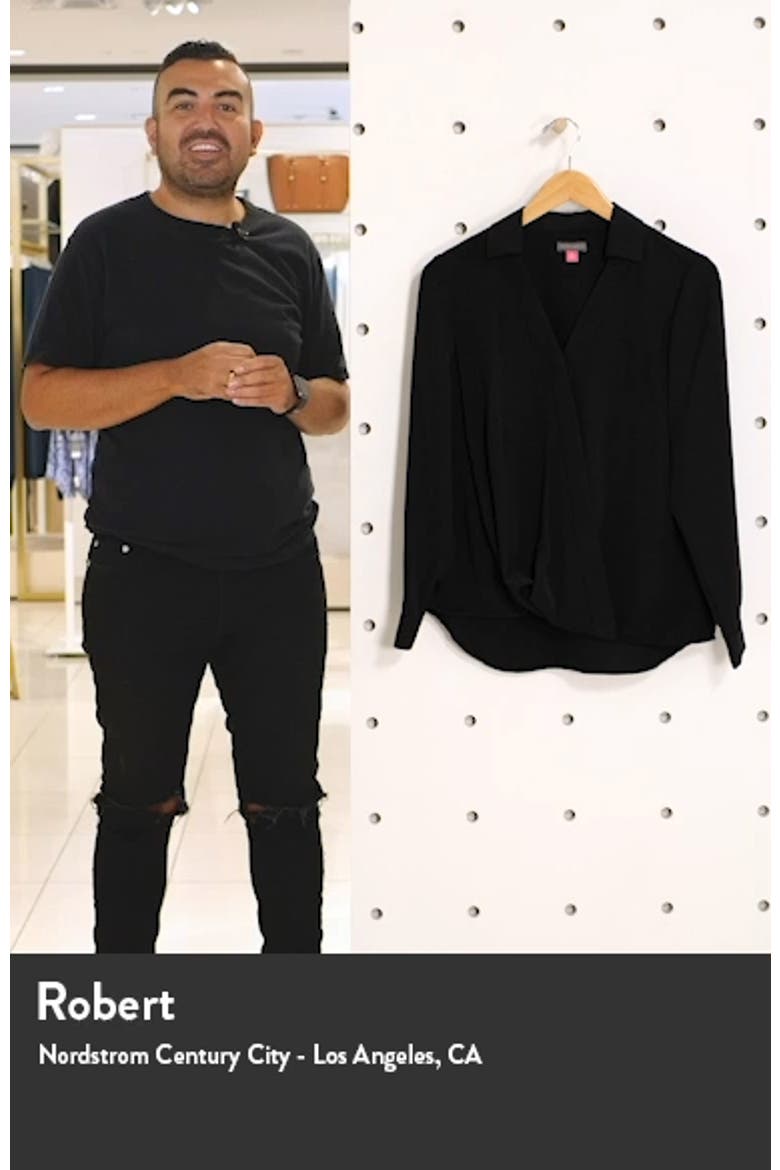 Wrap Front Rumple Twill Blouse video