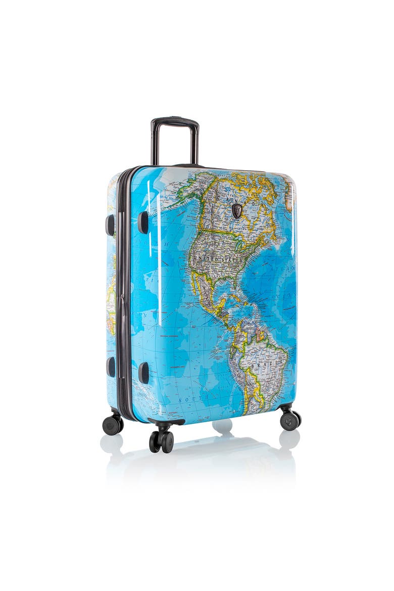 Journey 3G 30 Inch Fashion Spinner® Luggage, Main, color, Blue Maps